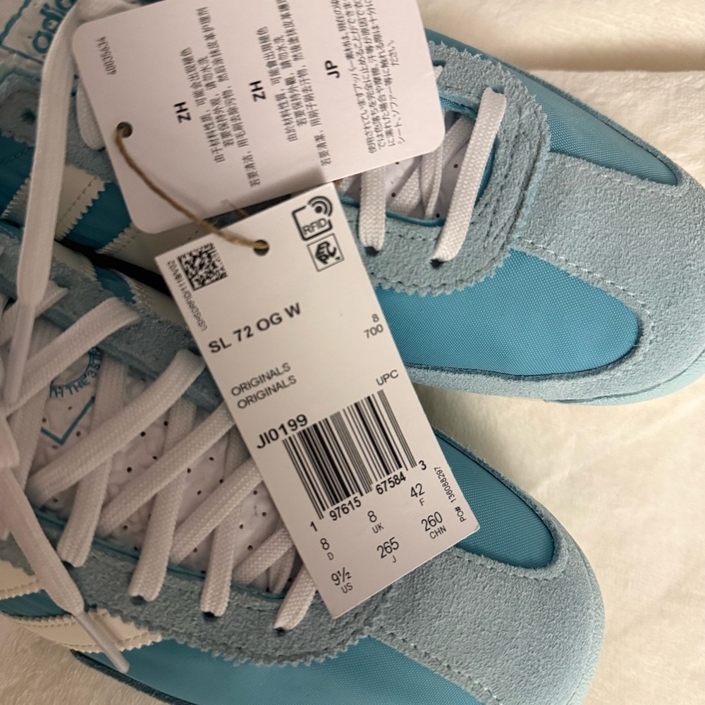 NEW adidas SL 72 OG Sneakers - Easy Mint / Semi Flash Aqua / Off White No Box